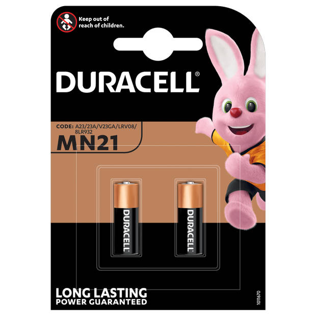 BATTERIJ MN21/A23 - 12 V Long lasting - Langdurig 2 stuks - toepasselijk met code - A23-A23A-V23GA-LRV08-8LR932