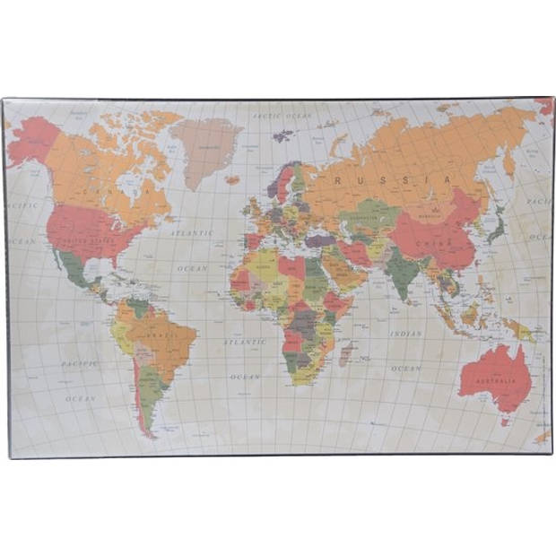 Bureau-onderlegger wereldkaart 38 x 58 cm