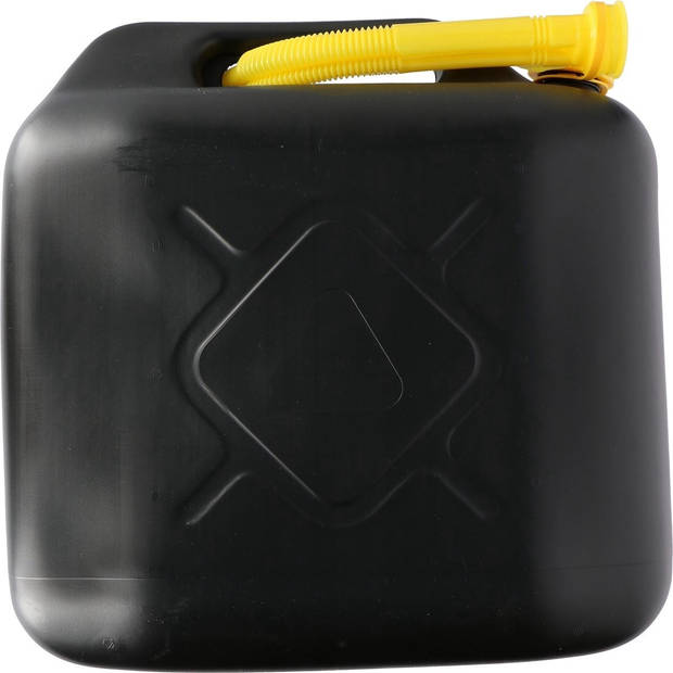 Jerrycan 10 Liter Black/Yellow UN Certified Plastic Fuel Jerry Can with Spout for Diesel & Petrol Auto Accessories