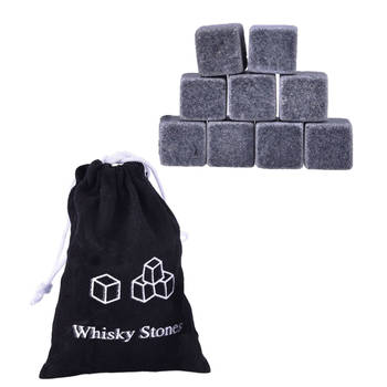 Basey Whiskey Stenen IJsblokjes - Whisky Stones Herbruikbaar - IJsblok Whiskey Steen Herbruikbaar - 9 Stuks