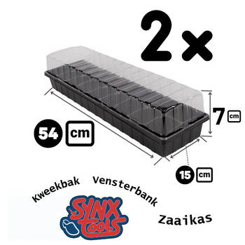 Synx Tools 2x Zaaikas Multi-Pack - Vensterbank - Moestuinbak - Moestuinen - bodembewerkers - Zaai - Kweken - Kweekbak