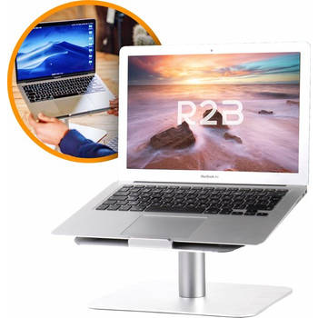 R2B Laptop Standaard Verstelbaar en Draaibaar - 360 Graden Rotatie - 10 t/m 17 inch - Laptopverhoger - Tablet Standaard