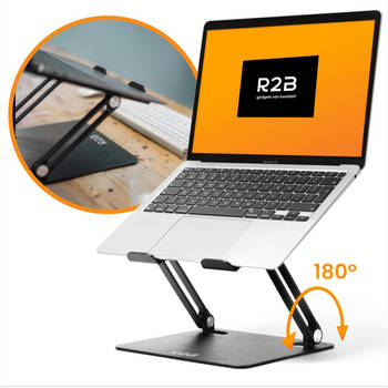 Laptop standaard verstelbaar en opvouwbaar - Laptophouder - t/m 17 inch - Zwart