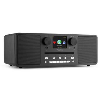 DAB radio met Bluetooth - Audizio Naples - internetradio - DAB radio met CD-speler - FM - hout/zwart