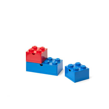 Lego - Opbergbox Bureaulade Brick Color Set van 3 Stuks - Kunststof - Multicolor