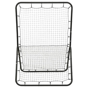 The Living Store Multisport Slagnet - 121.5 x 98 x 175 cm - Staal/PE - 5 verstelbare hoeken - Zwart