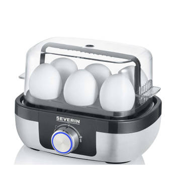 Severin EK 3169 RVS eierkoker voor 6 eieren met pocheerfunctie