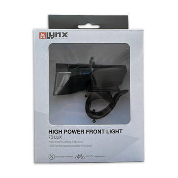 Lynx Koplamp USB High Max 70 Lux
