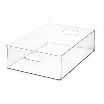 iDesign - Opbergbox, 25.5 x 38 x 11 cm, Stapelbaar, Kunststof - iDesign The Home Edit