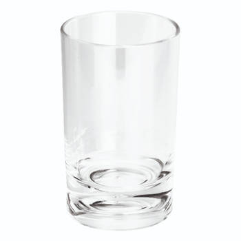 iDesign - Badkamer Drinkglas, Kunststof, Transparant - iDesign Eva