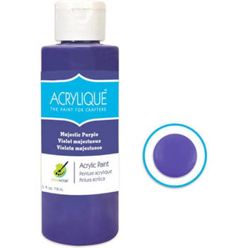 Acrylverf waterbasis Majestic purple " Majestueus paars" 118ml - Sneldrogend waterbasis Permanent