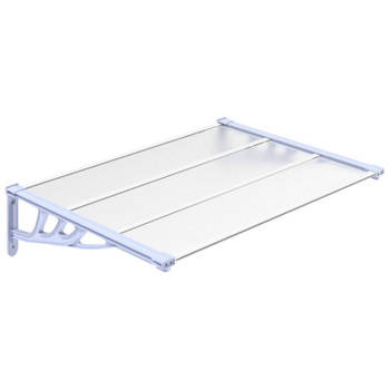 vidaXL Deurluifel 122x90 cm polycarbonaat grijs en transparant