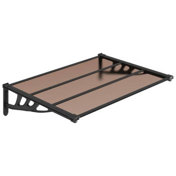 vidaXL Deurluifel 122x90 cm polycarbonaat zwart