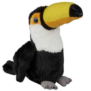 Ravensden pluche knuffel dier Toekan - 15 cm - tropische vogels - Vogel knuffels