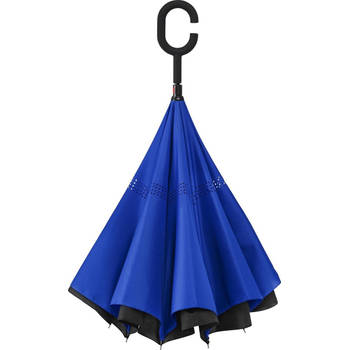 Paraplu - Inside Out Paraplu - Windproof - Ø 107 cm - Blauw
