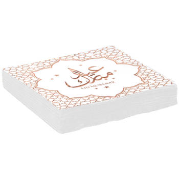Santex suikerfeest/Ramadan servetten - 40x - papier - 33 x 33 cm - Feestservetten