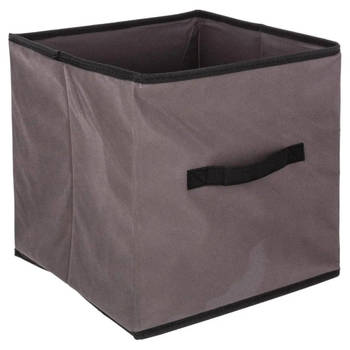 5Five Opbergmand/kastmand - 29 liter - taupe - 31 x 31 x 31 cm - Opbergmanden