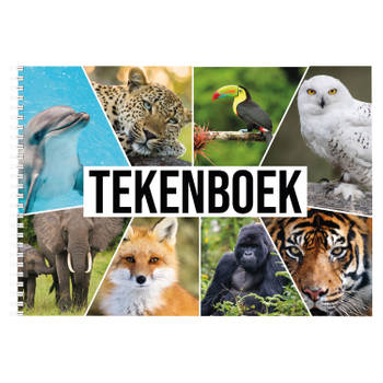 A4 Tekeningen papier boek/ tekenboek/ schetsboek met dieren kaft - Schetsboeken