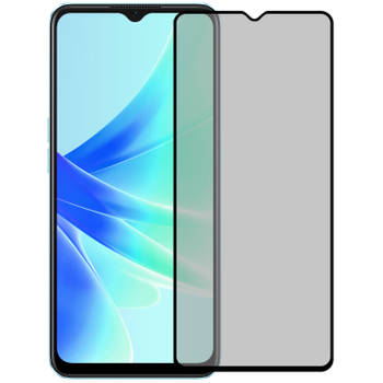 Basey OPPO A17 Privacy Screenprotector Tempered Glass Full Cover - OPPO A17 Beschermglas Screen Protector Glas