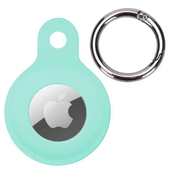 Basey AirTag Sleutelhanger Siliconen Hoes - Siliconen Case Airtag Hoesje - Turquoise