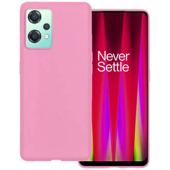 Basey OnePlus Nord CE 2 Lite Hoesje Siliconen Hoes Case Cover - Lichtroze