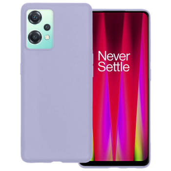 Basey OnePlus Nord CE 2 Lite Hoesje Siliconen Hoes Case Cover -Lila