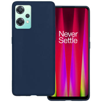 Basey OnePlus Nord CE 2 Lite Hoesje Siliconen Hoes Case Cover - Donkerblauw