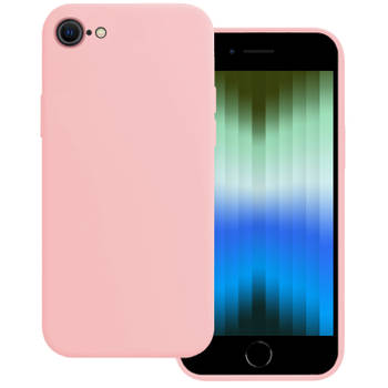 Basey iPhone SE 2022 Hoesje Silicone Case - iPhone SE 2022 Case Siliconen Hoes - iPhone SE 2022 Hoes Cover - Licht Roze