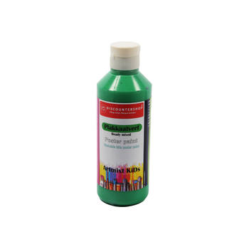 Plakkaatverf Discountershop - Plakkaatverf Basic waterbasis 250 ML - Plakkaatverf kinderen - Groen