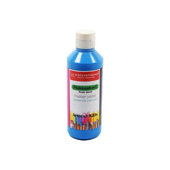 Plakkaatverf Discountershop - Plakkaatverf Basic waterbasis 250 ML - Plakkaatverf kinderen - Blauw