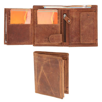 Pure Leather Wallet for Men & Women 8 Credit Card Slots & Coin Pocket Billfold Wallet RFID In Genuine Leather - Tan