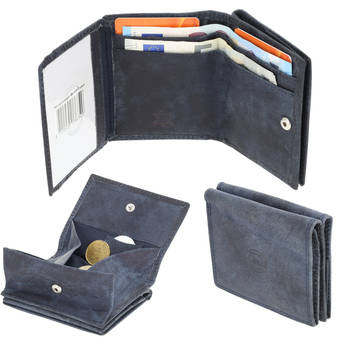 Navy Blue Genuine Leather Crossbody and Shoulder Bag with Credit Card Holder - 2 Pockets, 1 Coin Pocket, 6 Credit Card