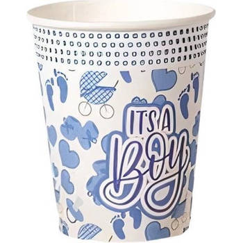 Gerimport Party Cups Boys 250 Ml Paper Blue 8 Pieces