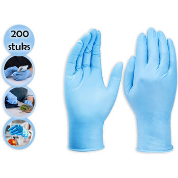 200 stuks nitril handschoenen synthetische onderzoekshandschoenen van vinyl - poedervrije, latexvrije,