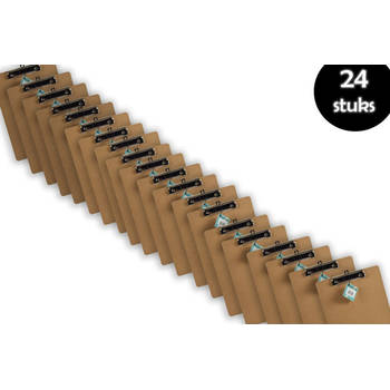 24x Klemborden - Klemborden A4 - Klemborden hout A4 31 x 22 x 1.5 cm