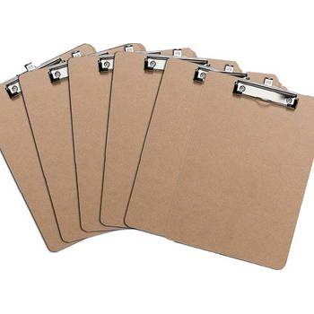 6x Clipboards - Clipboards B4 - Clipboards wood B4 39 x 28 x 0.3 cm