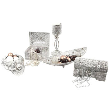 Set van 5 prachtig oosterse stijl Juwelendoosje bewaarblik Juwelenkistje Sieradenkistje Kaarsenhouder