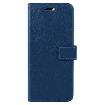 Basey Samsung Galaxy A52 Hoesje Book Case Kunstleer Cover Hoes - Donkerblauw