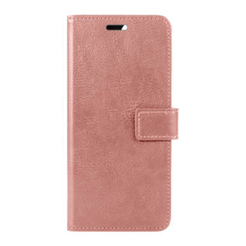Basey Xiaomi 12X Hoesje Book Case Kunstleer Cover Hoes -Rose Goud