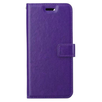 Basey Xiaomi 12X Hoesje Book Case Kunstleer Cover Hoes -Paars