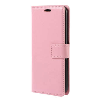 Basey Samsung Galaxy A04s Hoesje Bookcase Hoes Flip Case Book Cover - Samsung A04s Hoes Book Case Hoesje - Licht Roze
