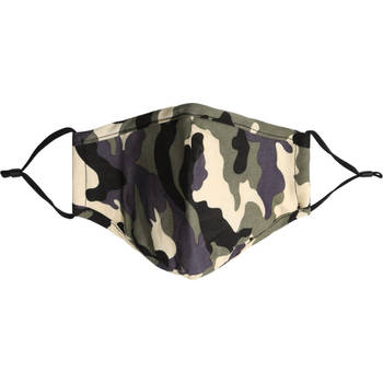 Mondkapjes Camouflage Gezichtsmasker Wasbaar Met oorlus Mondmasker Dames