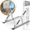 R2B Laptop standaard Verstelbaar en Opvouwbaar - Zilver - 10 t/m 17 inch - Laptopverhoger - Tablet Standaard