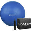 Rockerz Fitness® - Yoga bal inclusief pomp - Pilates bal - Fitness bal - Zwangerschapsbal - 90 cm - kleur: Blauw