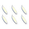 LED Downlight Slim 6 Pack - Inbouw Rond 3W - Dimbaar - Warm Wit 2700K - Mat Wit Aluminium - Ø83mm