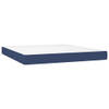 The Living Store Pocketveringmatras - Wit/Blauw - 160 x 200 x 20 cm - Drukverlagend