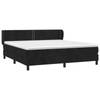 vidaXL Boxspring met matras fluweel zwart 160x200 cm