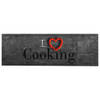 The Living Store Rechthoekige Vloermat - 180 x 60 cm - Cooking-Print - 100% polyamide