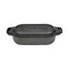 Valhal - Dutch Oven Braadpan Gietijzer met Grill Deksel Ovaal 1 Liter - Gietijzer - Zwart