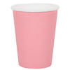 Santex feest bekertjes - 10x - roze - papier/karton - 270 ml - Feestbekertjes